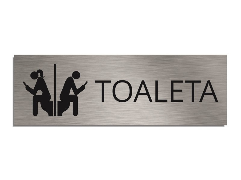 Tabliczka na drzwi TOALETA DAMSKO-MĘSKA
