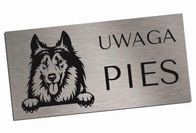 Tabliczka UWAGA PIES Owczarek szkocki Collie