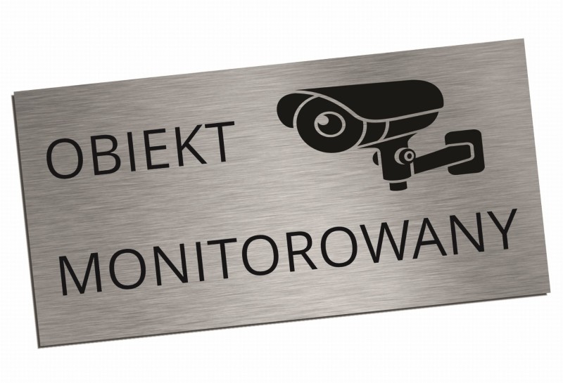 Tabliczka OBIEKT MONITOROWANY kamera