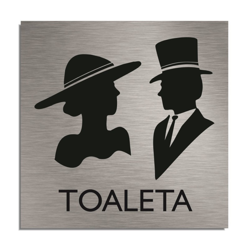 Tabliczka na drzwi TOALETA DAMSKO-MĘSKA