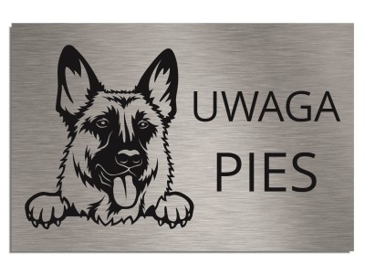 Tabliczka UWAGA PIES OWCZAREK NIEMIECKI 20x30cm