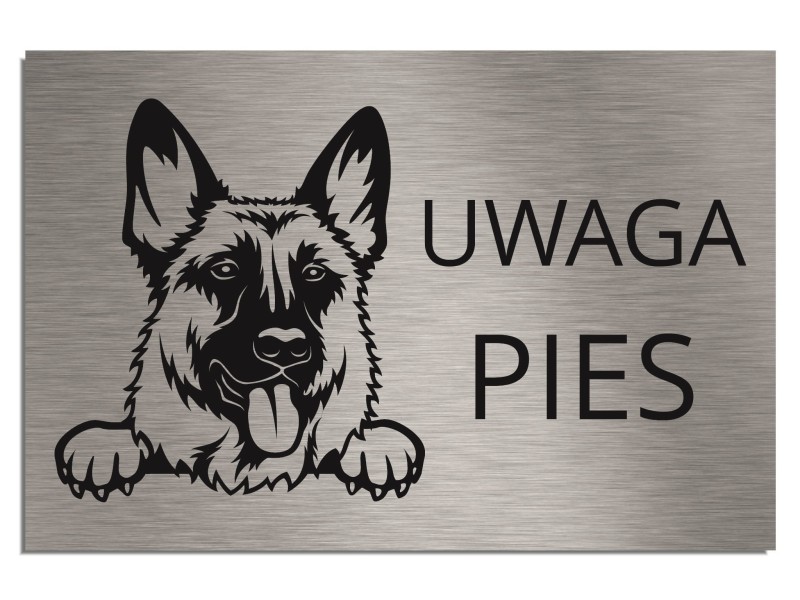 Tabliczka UWAGA PIES OWCZAREK NIEMIECKI 20x30cm