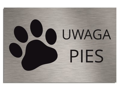 Tabliczka UWAGA PIES ŁAPA 20x30cm