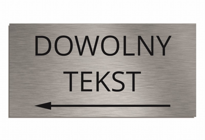 Tabliczka strzałka kierunkowa dowolny tekst