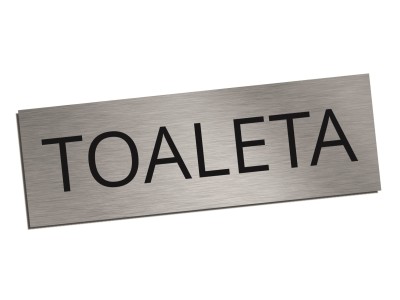 Tabliczka na drzwi TOALETA