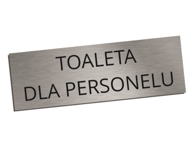 Tabliczka na drzwi TOALETA DLA PERSONELU