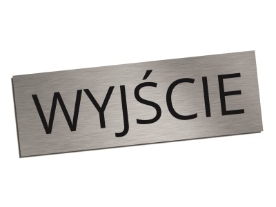 Tabliczka na drzwi WYJŚCIE